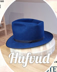 PLAYBOY FEDORA | 30X BEAVER BLEND | ROYAL BLUE COLOR | SIZE 58, US 7 1/4
