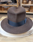 LEIFUR Lucky FEDORA | SABLE BROWN | 50X BEAVER BLEND | SIZE 58, US 7 1/4
