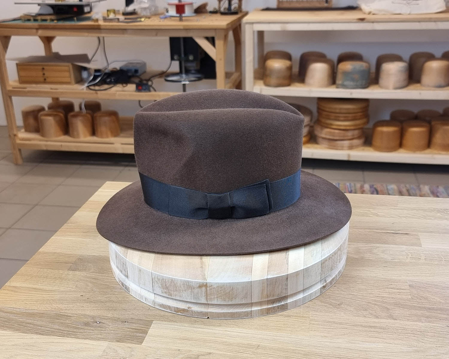 LEIFUR Lucky FEDORA | SABLE BROWN | 50X BEAVER BLEND | SIZE 58, US 7 1/4