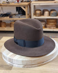 LEIFUR Lucky FEDORA | SABLE BROWN | 50X BEAVER BLEND | SIZE 58, US 7 1/4