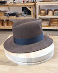 LEIFUR Lucky FEDORA | SABLE BROWN | 50X BEAVER BLEND | SIZE 58, US 7 1/4