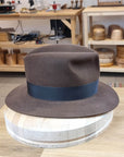 LEIFUR Lucky FEDORA | SABLE BROWN | 50X BEAVER BLEND | SIZE 58, US 7 1/4