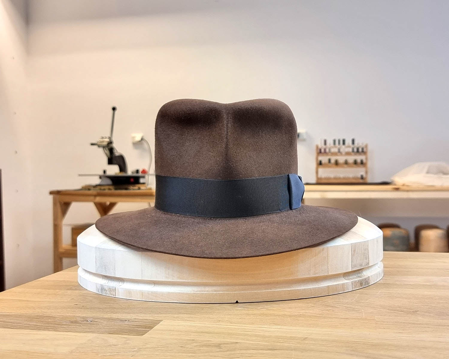 LEIFUR Lucky FEDORA | SABLE BROWN | 50X BEAVER BLEND | SIZE 58, US 7 1/4