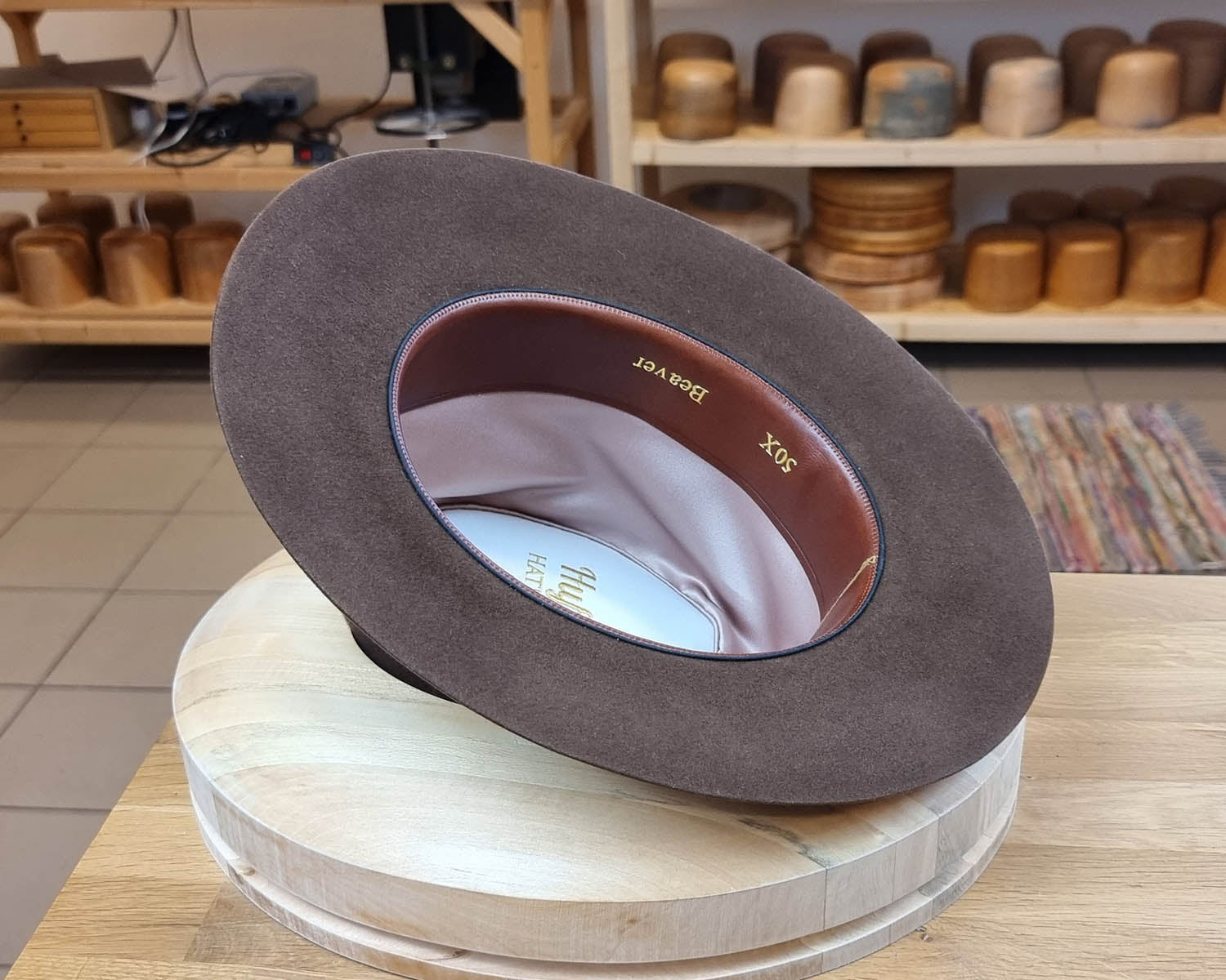 LEIFUR Lucky FEDORA | SABLE BROWN | 50X BEAVER BLEND | SIZE 58, US 7 1/4