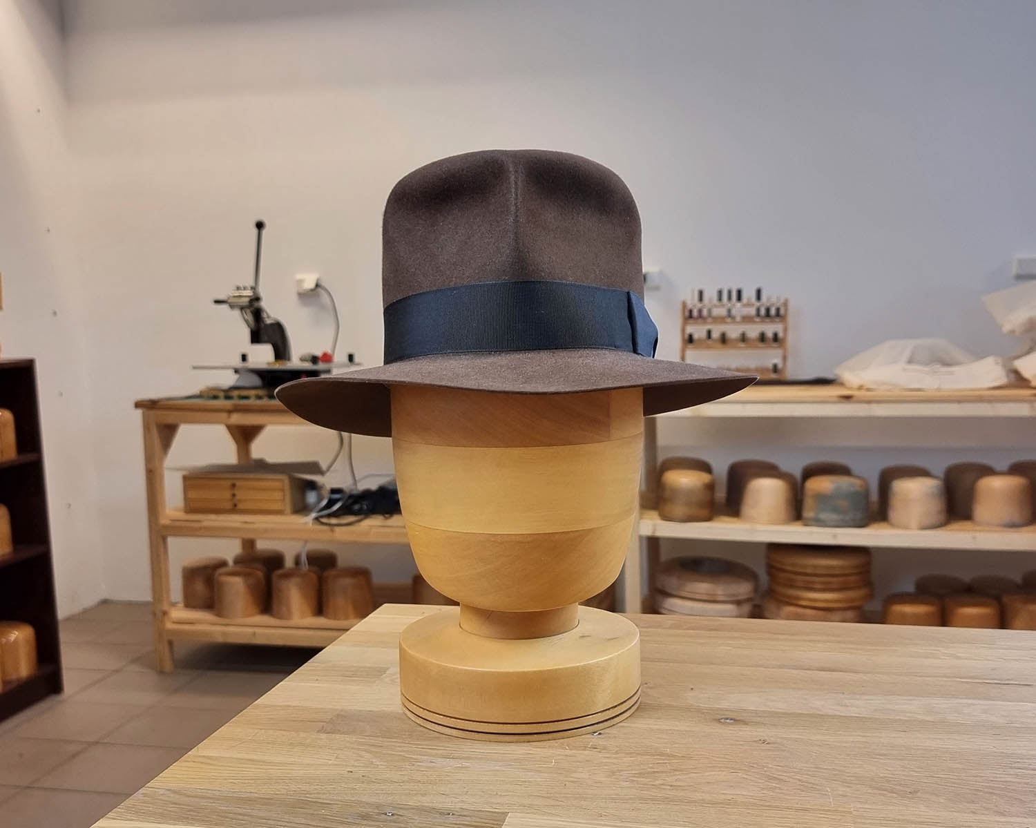 LEIFUR Lucky FEDORA | SABLE BROWN | 50X BEAVER BLEND | SIZE 58, US 7 1/4