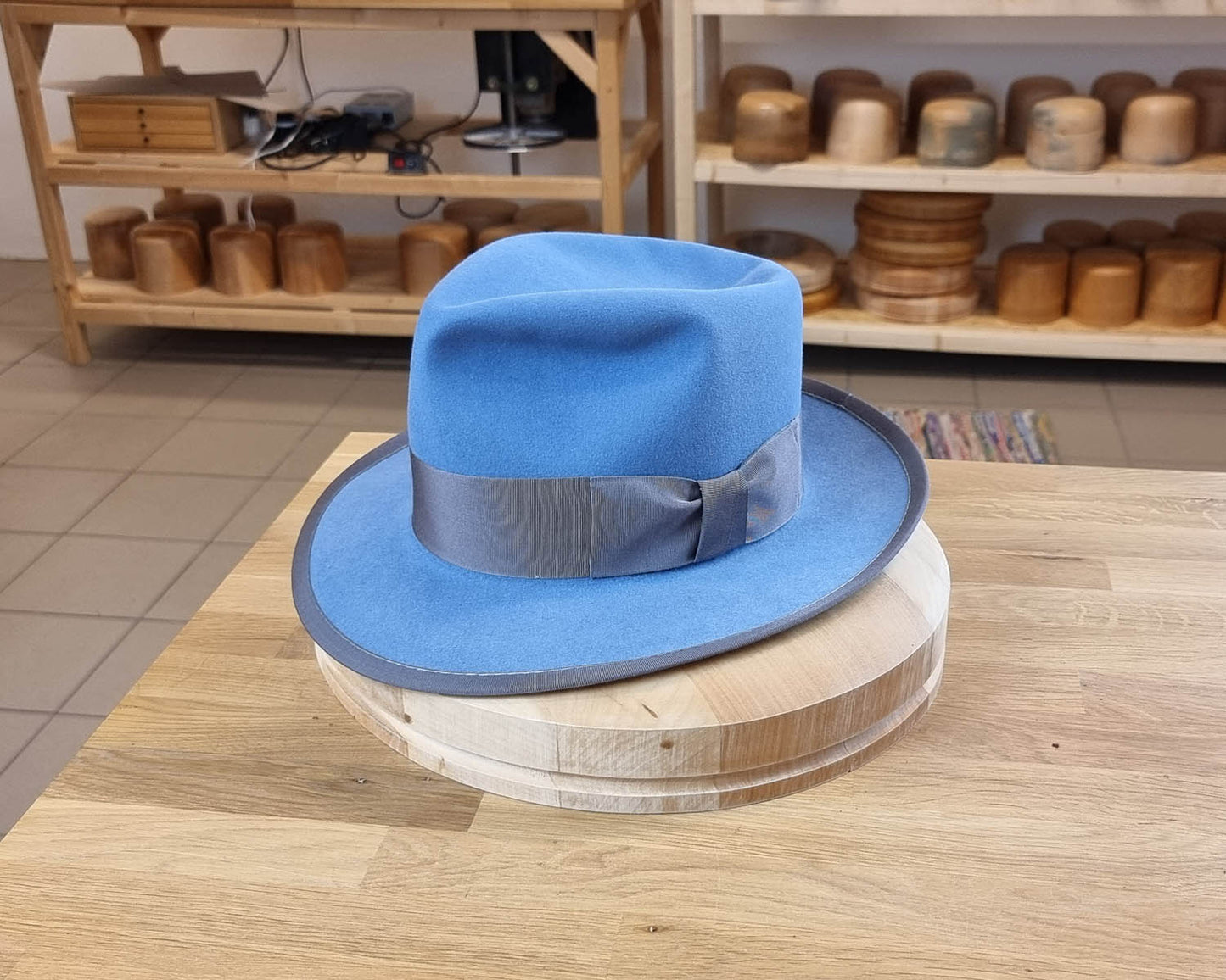 WHIPPET FEDORA | 50X BEAVER BLEND | MAJESTIC BLUE | SIZE 62, US 7 3/4