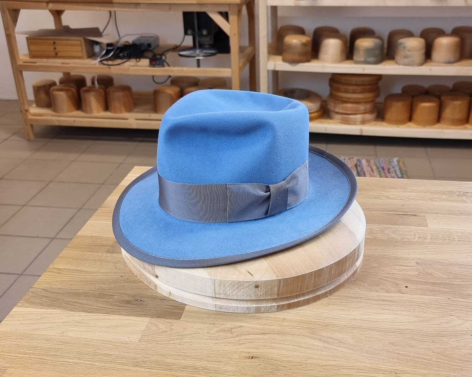 WHIPPET FEDORA | 50X BEAVER BLEND | MAJESTIC BLUE | SIZE 62, US 7 3/4