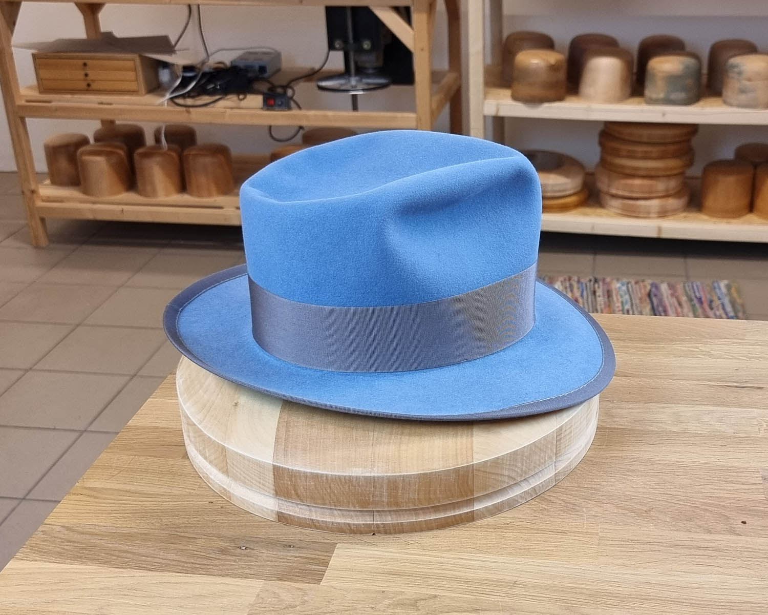 WHIPPET FEDORA | 50X BEAVER BLEND | MAJESTIC BLUE | SIZE 62, US 7 3/4