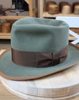 WHIPPET FEDORA | DELUXE RABBIT & HARE BLEND | SAGE GREEN | SIZE 59, US 7 3/8
