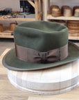WHIPPET FEDORA | DELUXE RABBIT & HARE BLEND | MOSS GREEN | SIZE 60, US 7 1/2