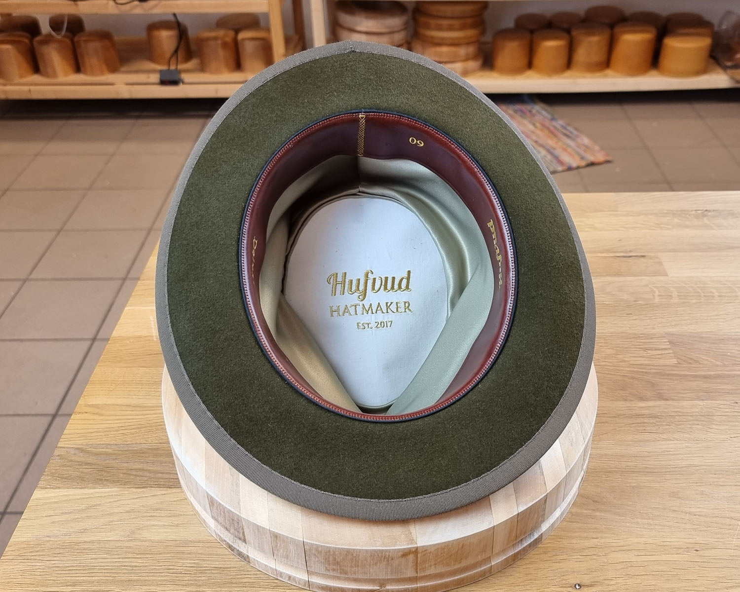 WHIPPET FEDORA | DELUXE RABBIT & HARE BLEND | MOSS GREEN | SIZE 60, US 7 1/2