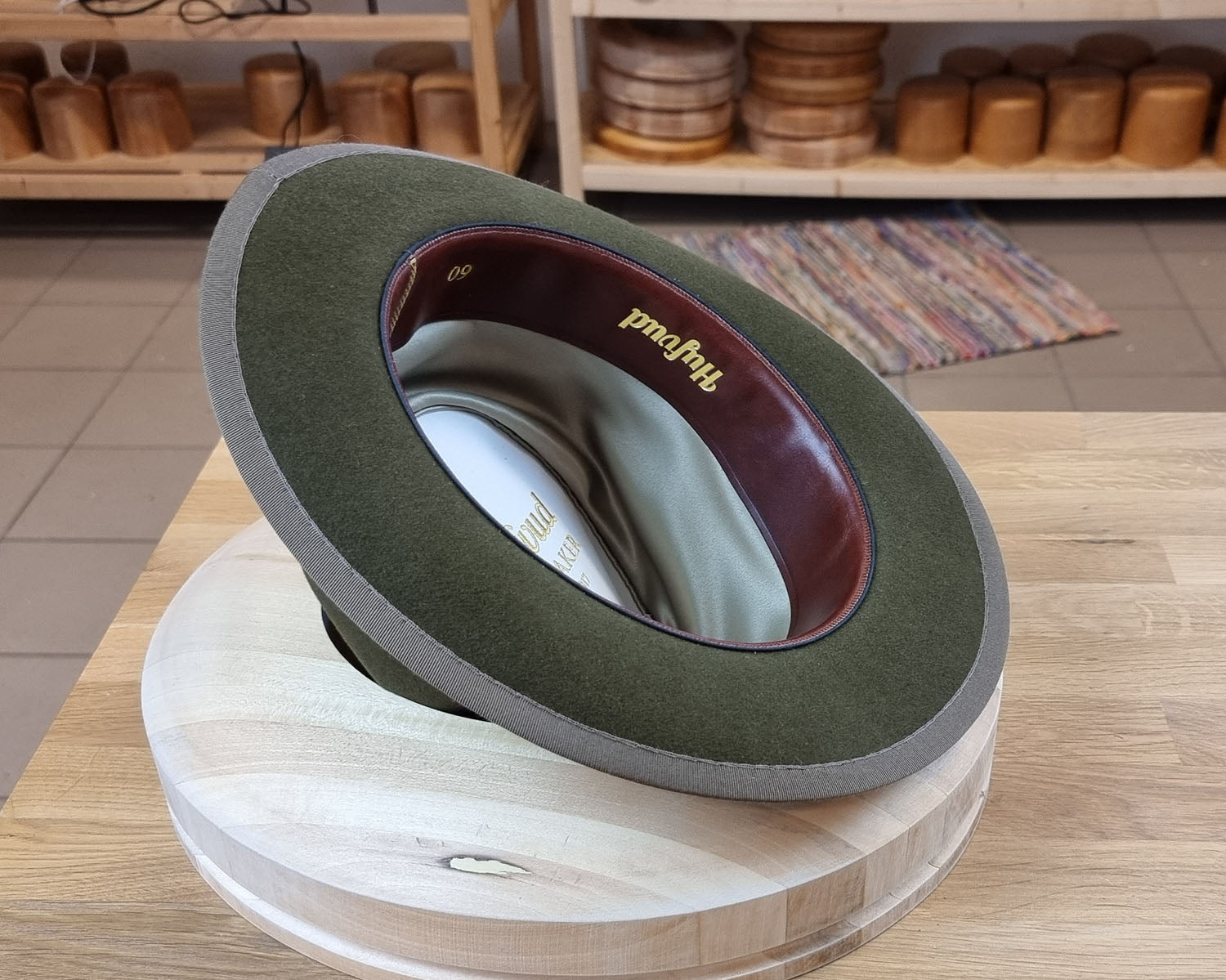 WHIPPET FEDORA | DELUXE RABBIT & HARE BLEND | MOSS GREEN | SIZE 60, US 7 1/2