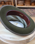 WHIPPET FEDORA | DELUXE RABBIT & HARE BLEND | MOSS GREEN | SIZE 60, US 7 1/2