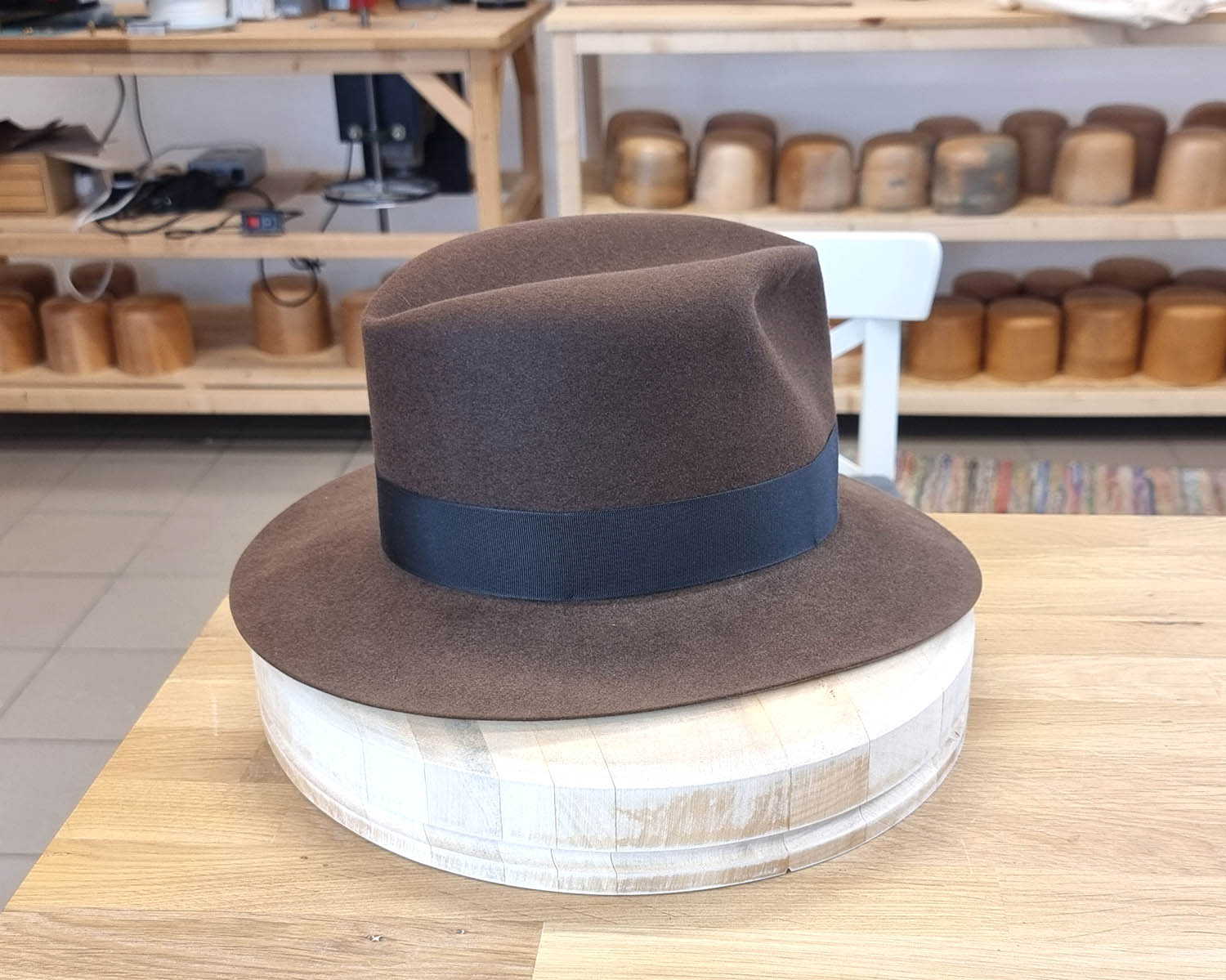 LEIFUR Lucky FEDORA | SABLE BROWN | 30X BEAVER BLEND | SIZE 59, US 7 3/8