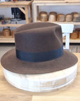 LEIFUR Lucky FEDORA | SABLE BROWN | 30X BEAVER BLEND | SIZE 59, US 7 3/8