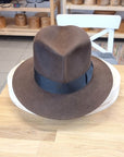 LEIFUR Lucky FEDORA | SABLE BROWN | 30X BEAVER BLEND | SIZE 59, US 7 3/8