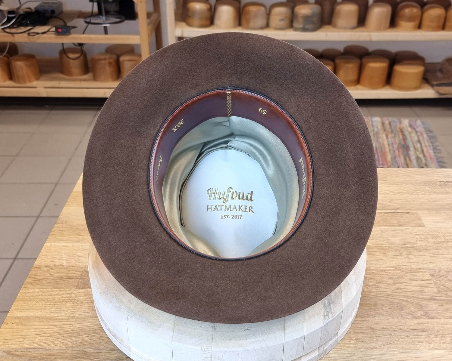 LEIFUR Lucky FEDORA | SABLE BROWN | 30X BEAVER BLEND | SIZE 59, US 7 3/8