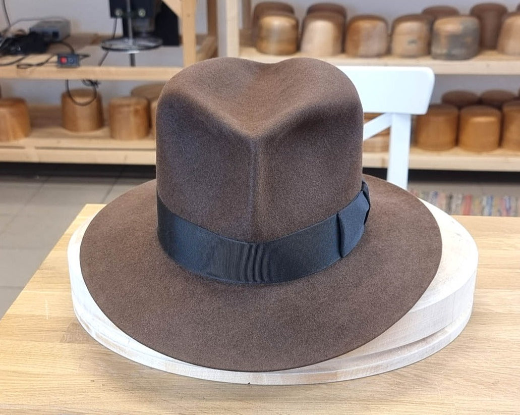 LEIFUR Lucky FEDORA | SABLE BROWN | 30X BEAVER BLEND | SIZE 59, US 7 3/8