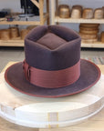 BOGART FEDORA | DARK BROWN RUST | 50X BEAVER BLEND | SIZE 57, US 7 1/8