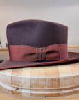 BOGART FEDORA | DARK BROWN RUST | 50X BEAVER BLEND | SIZE 57, US 7 1/8