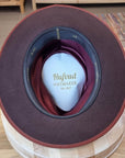 BOGART FEDORA | DARK BROWN RUST | 50X BEAVER BLEND | SIZE 57, US 7 1/8