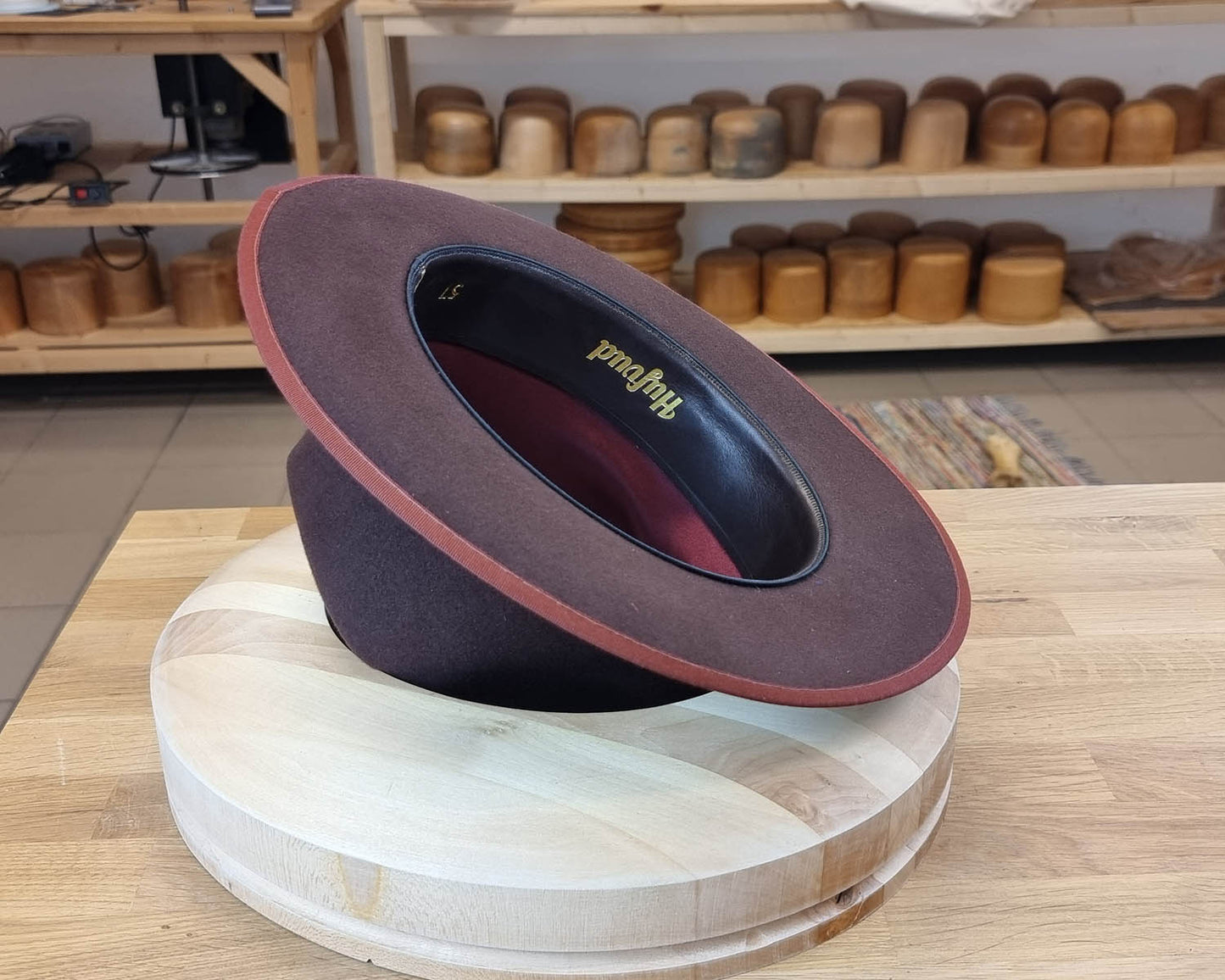 BOGART FEDORA | DARK BROWN RUST | 50X BEAVER BLEND | SIZE 57, US 7 1/8