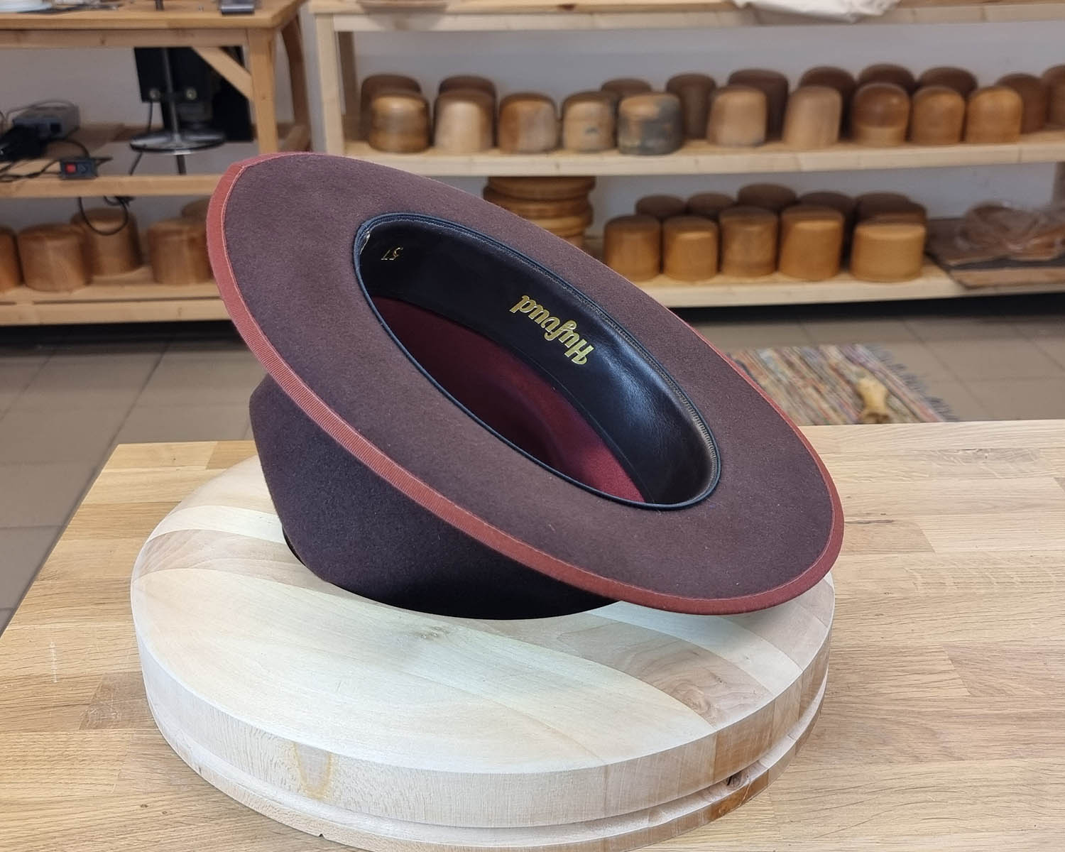 BOGART FEDORA | DARK BROWN RUST | 50X BEAVER BLEND | SIZE 57, US 7 1/8
