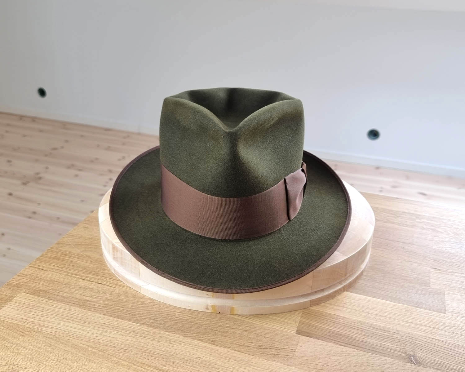 WHIPPET FEDORA | DELUXE RABBIT & HARE BLEND | MOSS GREEN | SIZE 59, US 7 3/8