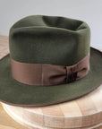 WHIPPET FEDORA | DELUXE RABBIT & HARE BLEND | MOSS GREEN | SIZE 59, US 7 3/8