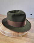 WHIPPET FEDORA | DELUXE RABBIT & HARE BLEND | MOSS GREEN | SIZE 59, US 7 3/8