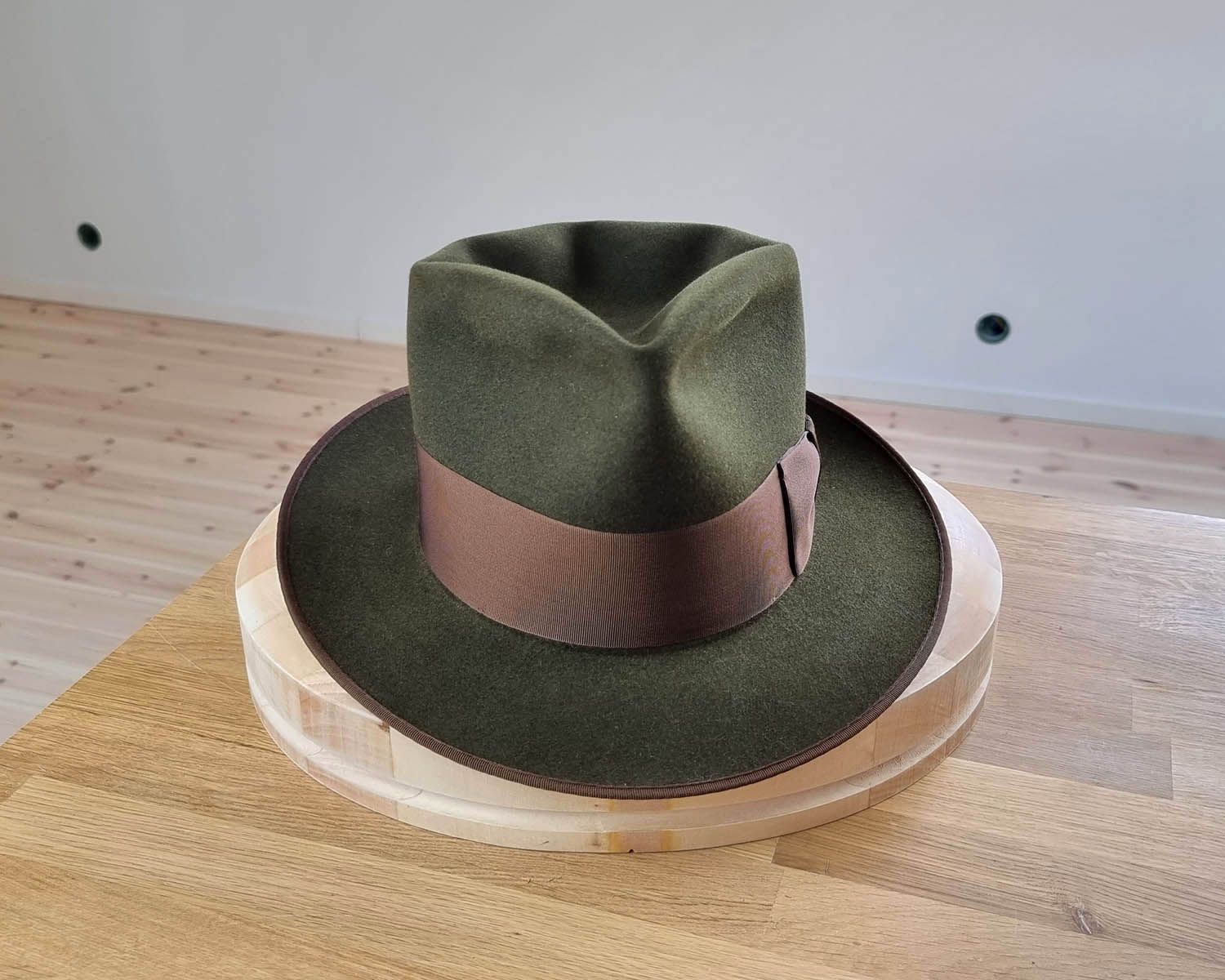 WHIPPET FEDORA | DELUXE RABBIT & HARE BLEND | MOSS GREEN | SIZE 59, US 7 3/8