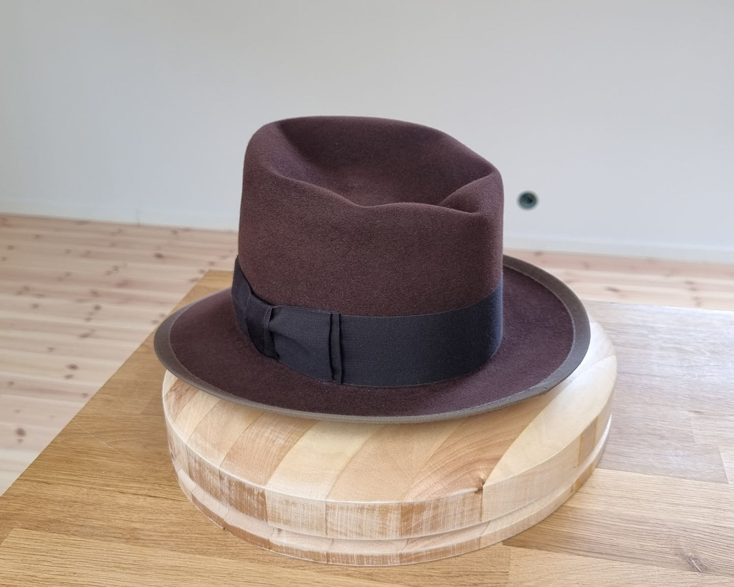 WHIPPET FEDORA | 50X BEAVER BLEND | DARK BROWN RUST | SIZE 61, US 7 5/8