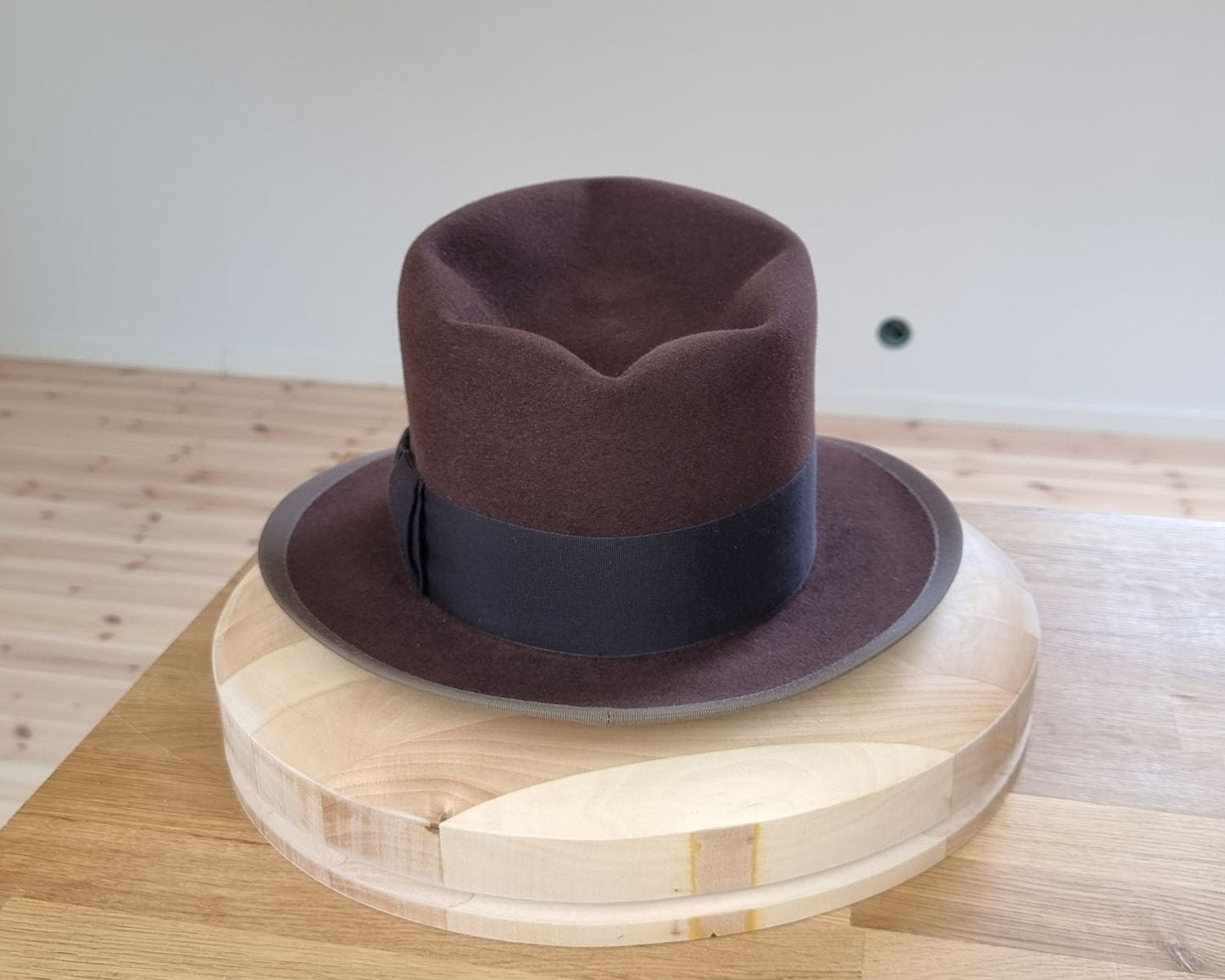 WHIPPET FEDORA | 50X BEAVER BLEND | DARK BROWN RUST | SIZE 61, US 7 5/8