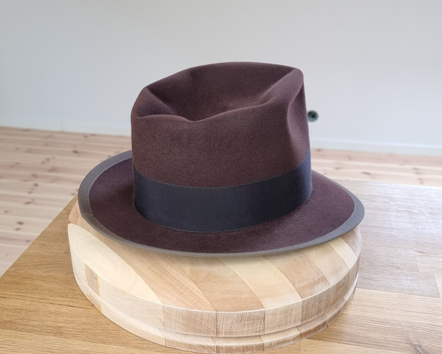 WHIPPET FEDORA | 50X BEAVER BLEND | DARK BROWN RUST | SIZE 61, US 7 5/8
