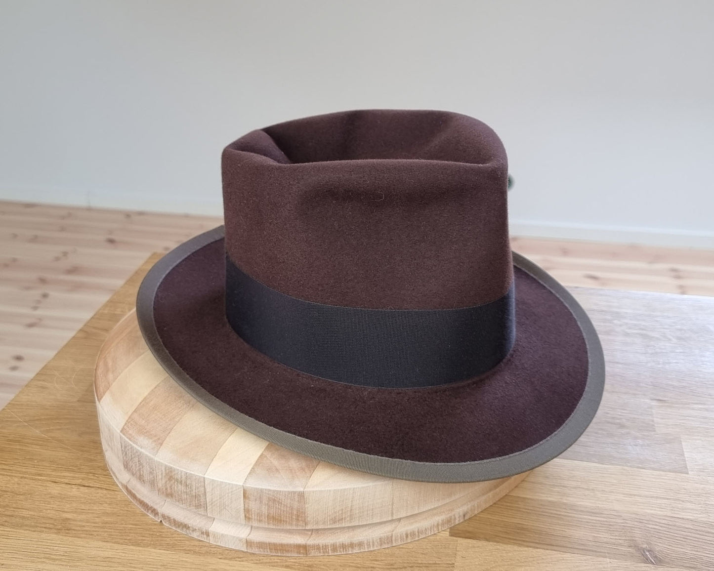 WHIPPET FEDORA | 50X BEAVER BLEND | DARK BROWN RUST | SIZE 61, US 7 5/8