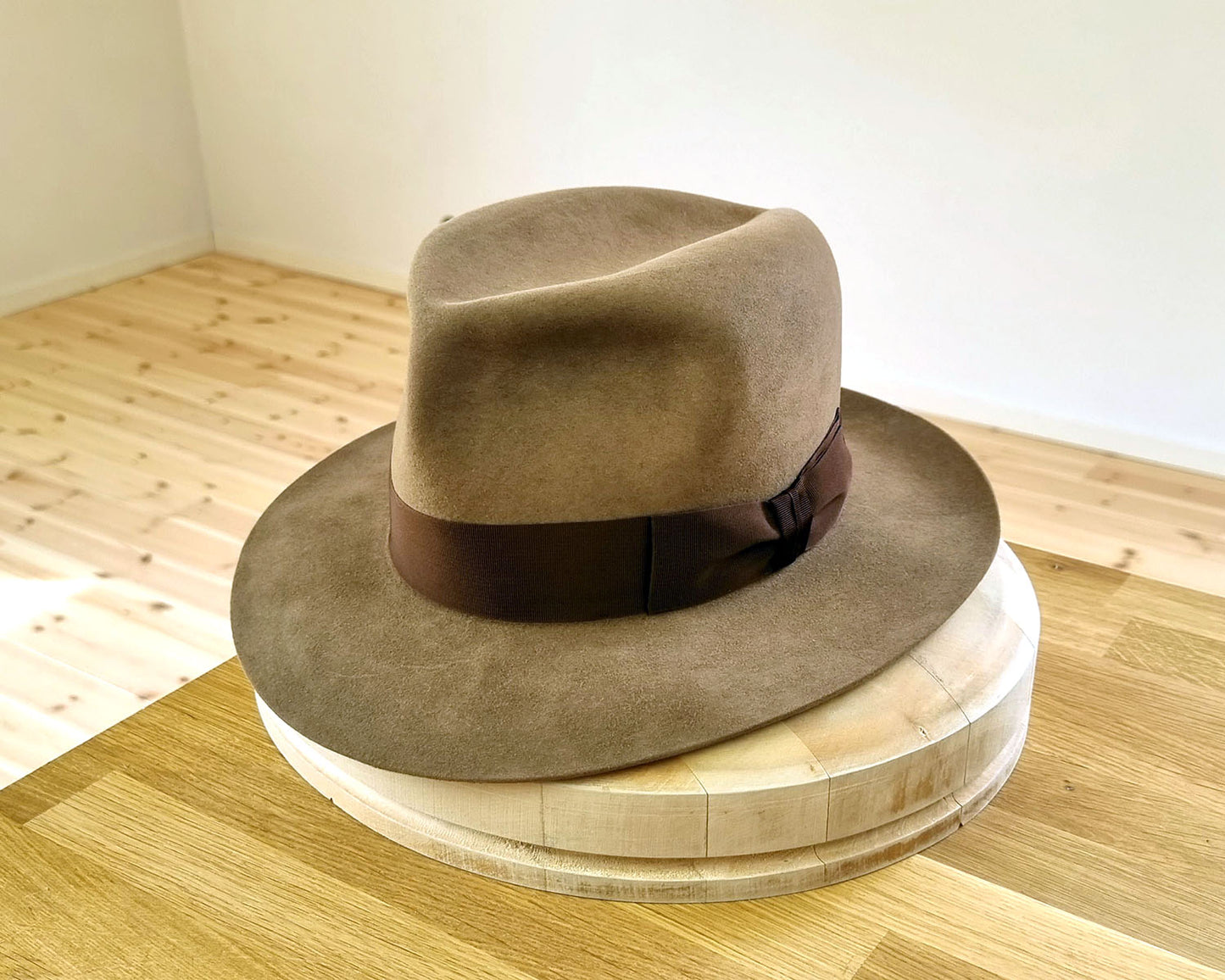 LEIFUR Adventure FEDORA | WESTERN REMAKE 4X BEAVER | VINTAGE ACORN COLOR | SIZE 60, US 7 1/2