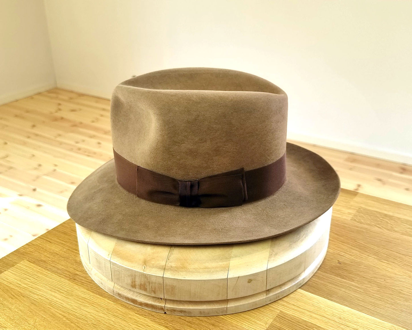 LEIFUR Adventure FEDORA | WESTERN REMAKE 4X BEAVER | VINTAGE ACORN COLOR | SIZE 60, US 7 1/2