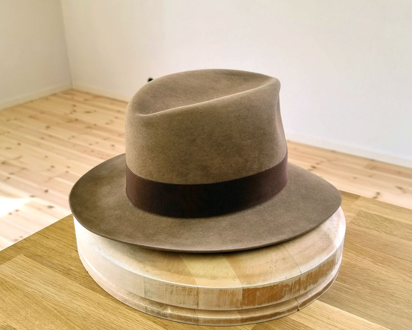 LEIFUR Adventure FEDORA | WESTERN REMAKE 4X BEAVER | VINTAGE ACORN COLOR | SIZE 60, US 7 1/2