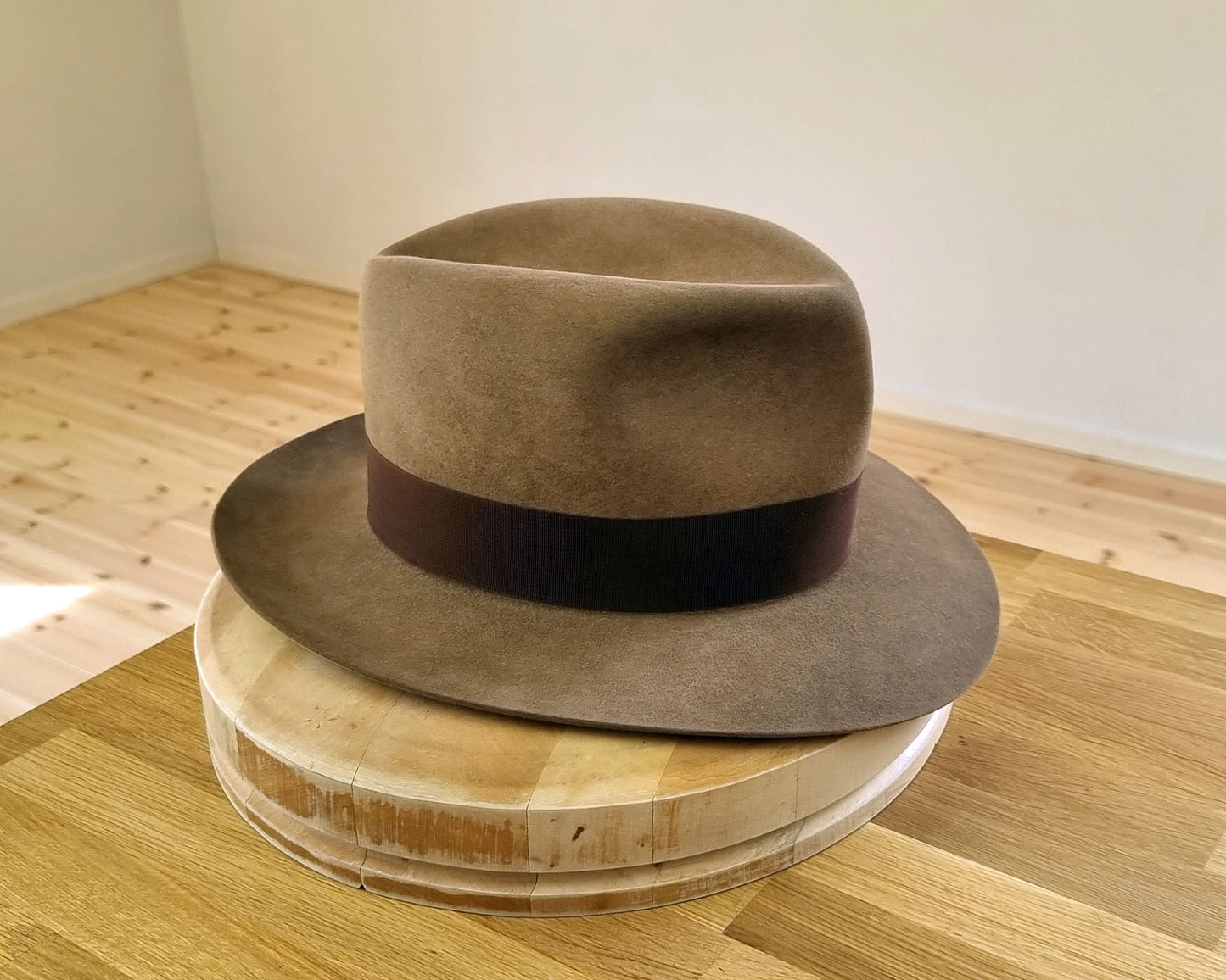 LEIFUR Adventure FEDORA | WESTERN REMAKE 4X BEAVER | VINTAGE ACORN COLOR | SIZE 60, US 7 1/2