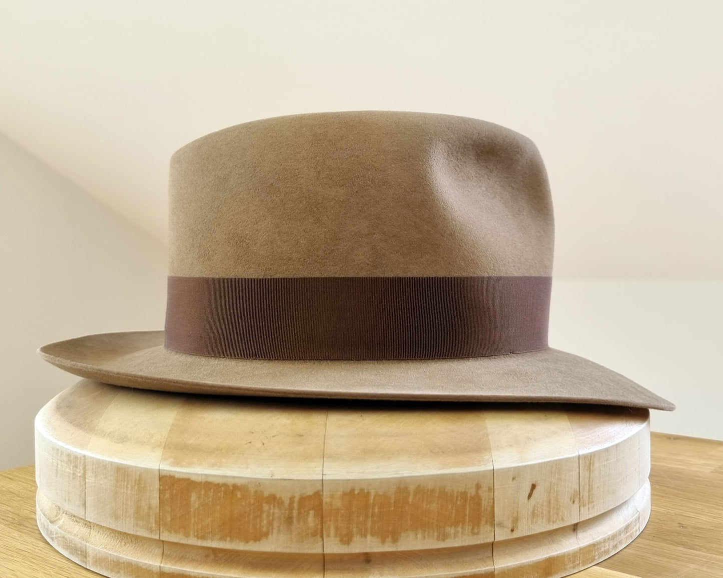 LEIFUR Adventure FEDORA | WESTERN REMAKE 4X BEAVER | VINTAGE ACORN COLOR | SIZE 60, US 7 1/2