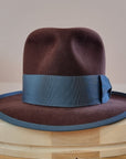CAGNEY FEDORA | DARK BROWN RUST| 50X BEAVER BLEND | SIZE 59, US 7 3/8