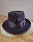 BOGART Maltese Falcon Crease FEDORA | OXBLOOD COLOR | 100X BEAVER | SIZE 60, US 7 1/2