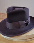 BOGART Maltese Falcon Crease FEDORA | OXBLOOD COLOR | 100X BEAVER | SIZE 60, US 7 1/2