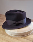 BOGART Maltese Falcon Crease FEDORA | OXBLOOD COLOR | 100X BEAVER | SIZE 60, US 7 1/2
