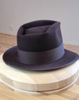 BOGART Maltese Falcon Crease FEDORA | OXBLOOD COLOR | 100X BEAVER | SIZE 60, US 7 1/2