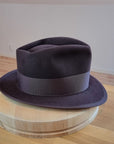 BOGART Maltese Falcon Crease FEDORA | OXBLOOD COLOR | 100X BEAVER | SIZE 60, US 7 1/2