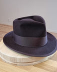 BOGART Maltese Falcon Crease FEDORA | OXBLOOD COLOR | 100X BEAVER | SIZE 60, US 7 1/2