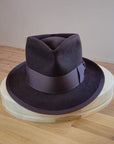 BOGART Maltese Falcon Crease FEDORA | OXBLOOD COLOR | 100X BEAVER | SIZE 60, US 7 1/2