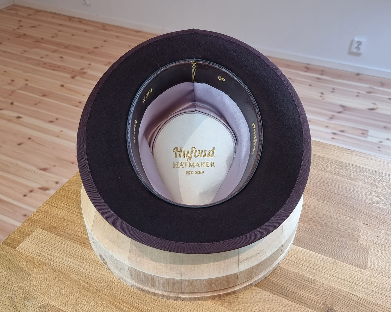 BOGART Maltese Falcon Crease FEDORA | OXBLOOD COLOR | 100X BEAVER | SIZE 60, US 7 1/2