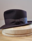 BOGART Maltese Falcon Crease FEDORA | OXBLOOD COLOR | 100X BEAVER | SIZE 60, US 7 1/2